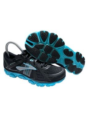 EUC Brooks Pure Flow 2 Women's Running Shoes Black/Blue Size 7.5